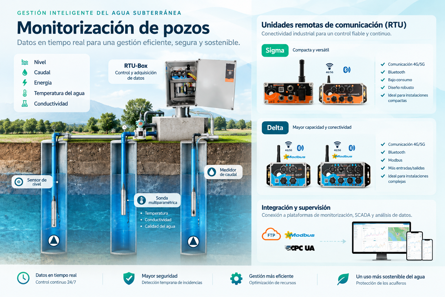Monitorización inteligente de pozos